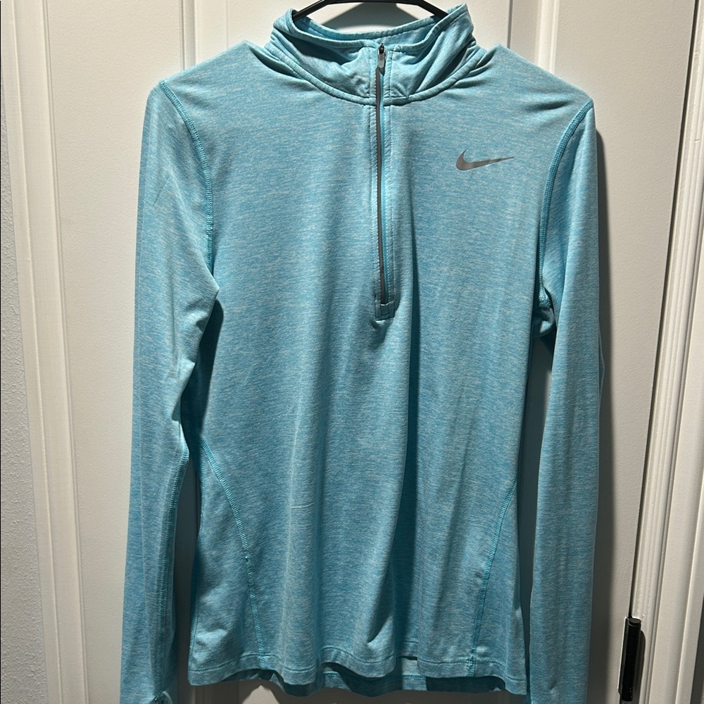 Nike Ice Blue Heather Dri-FIT Half-Zip Athletic Top